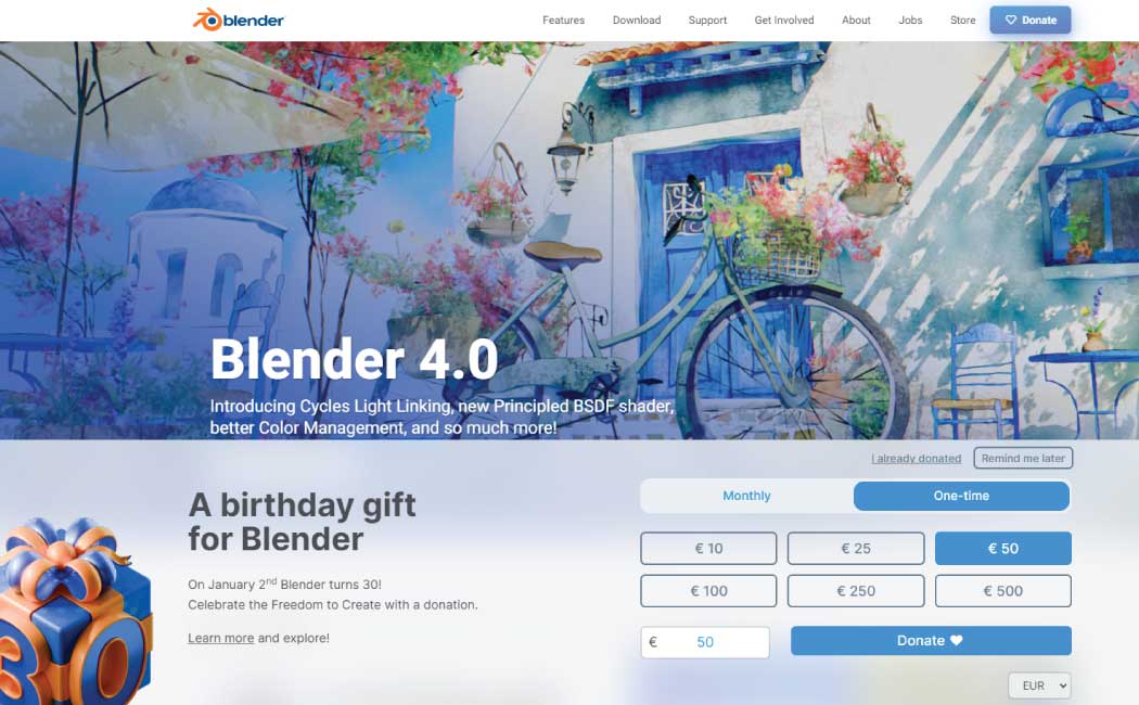 Blender website