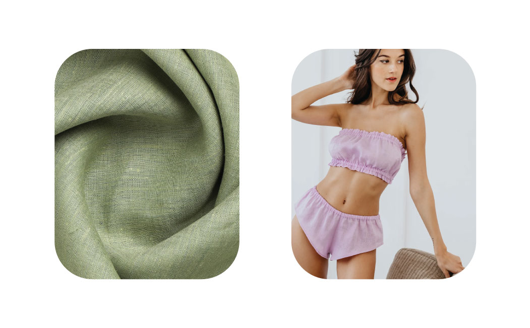 Linen fabric for lingerie