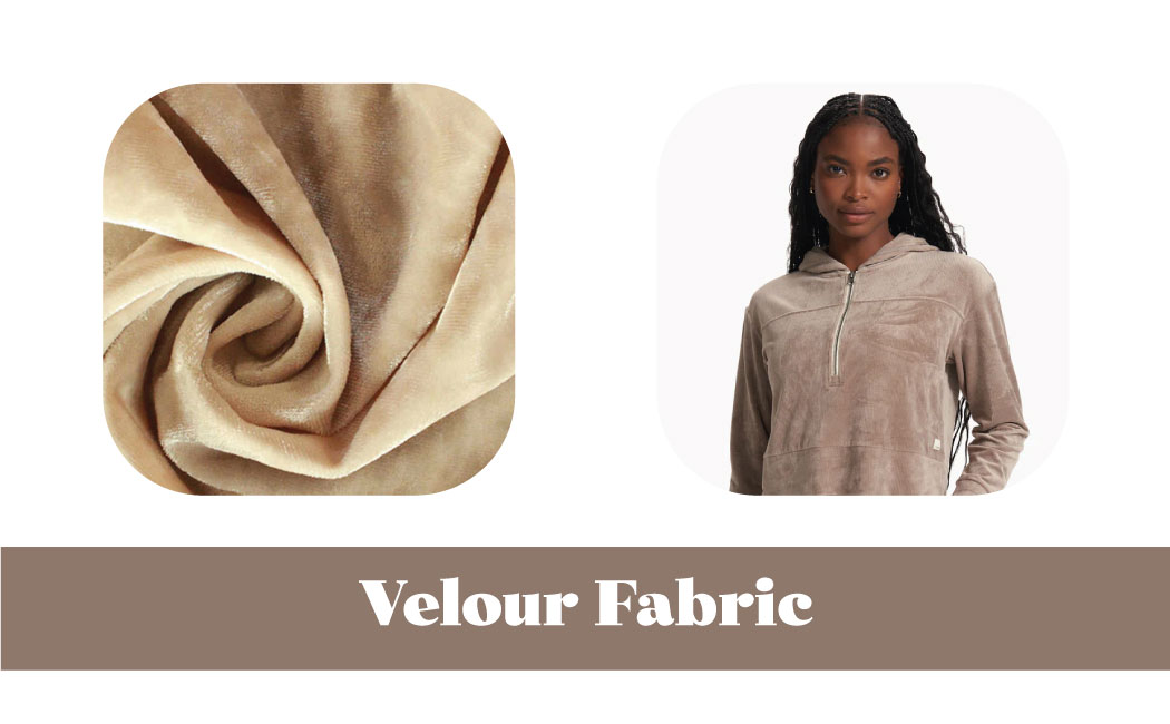 Velour fabric for hoodie