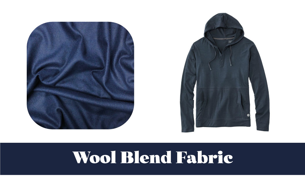 Wool blend fabric for hoodie