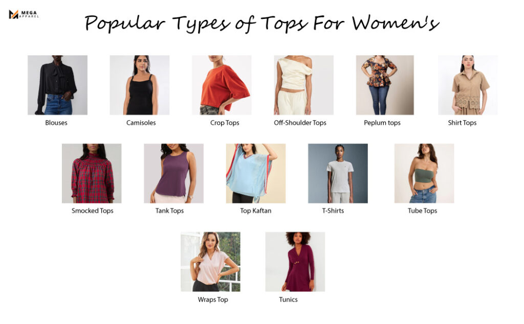 Popular women's types of tops