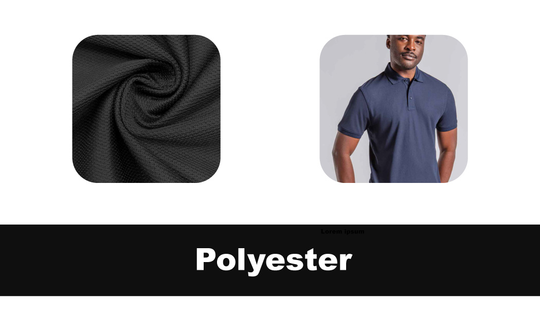 Polyester golf type of material