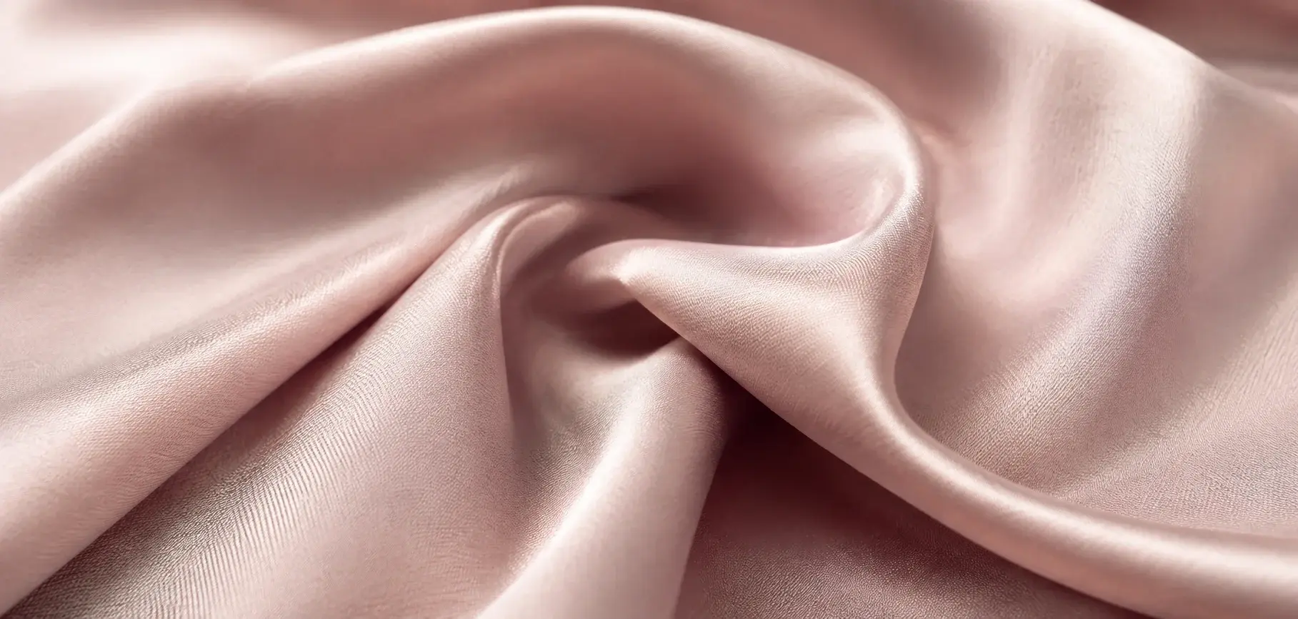 Close-up of soft pink superfine polyester fabric with a smooth, silky texture.
