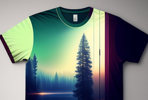 All-over dye sublimation printing t-shirt