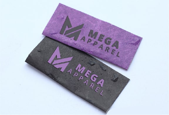 Custom Tyvek Labels With Mega Apparel Logo