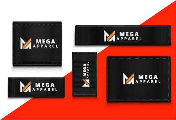  Custom Woven Labels With Mega Apparel Logo