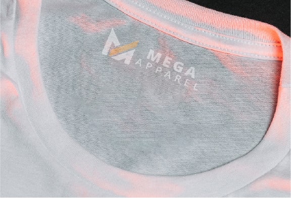 Mega Apparel Logo Screen-Printed Label On T-Shirt